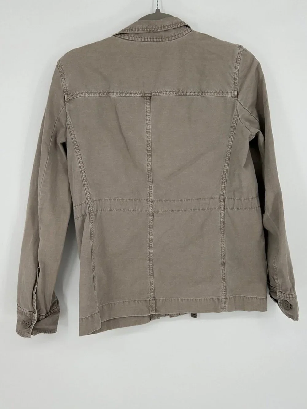 J.Crew Utility Field Chore Jacket XS Taupe Khaki Cotton Military Safari Y2K Farm